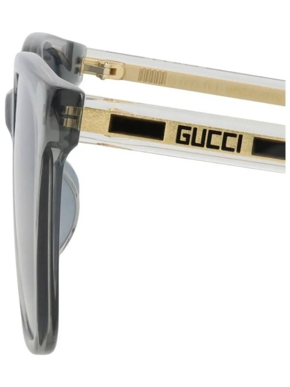 New Gucci Unisex Square/Rectangle Grey Crystal Blue Fashion Designer Sunglasses